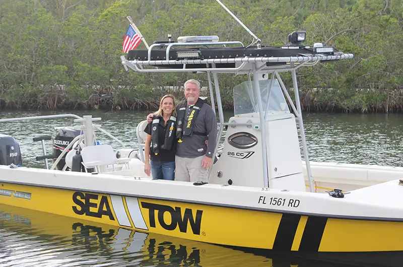 sea tow key largo co-owners cheryll and captain steve powers